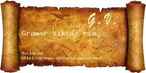 Gramer Viktória névjegykártya